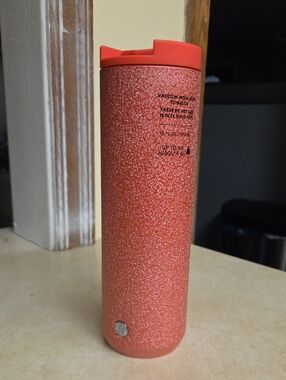 NWT Starbucks Glitter Coral Tumbler - Sparkle Finish
